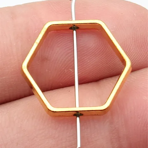 Geometrisch Hohl Hexagon Rahmen Perforierte Perlen Zinklegierung Galvanisiert Rahmen Charms Für DIY Handgemachte Schmuckherstellung Zubehör