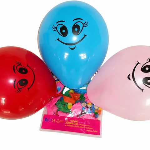 Latex Lächelndes Gesicht Gedruckt Ballons Bunte Party Ballons Für Geburtstag Hochzeit Feier Event Dekoration Zubehör