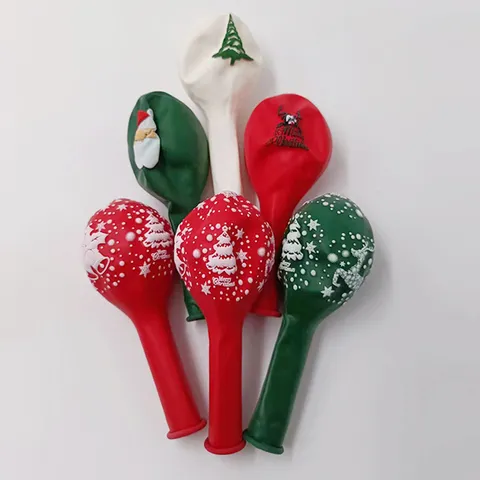 Weihnachten Latex Ballons Party Dekoration Weihnachtsmann Schneeflocke Bedruckt Gemischt Festlich Heim Einkaufszentrum Layout Zubehör
