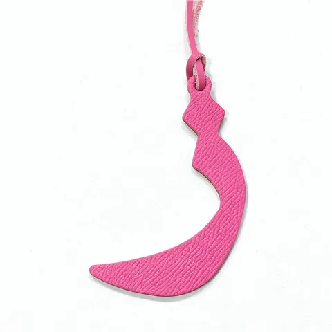 Genuine Leather Arabic Letter Bag Charm Mini Purse Pendant Handbag Keychain Decoration Accessory For Women Girl Luxury Style