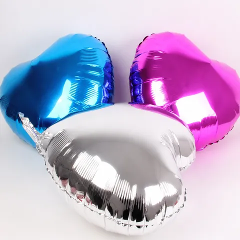 Globos de Papel de Aluminio en Forma de Corazón Globos de Mylar Brillantes Metálicos para Fiesta de Cumpleaños Boda Decoración de Festival