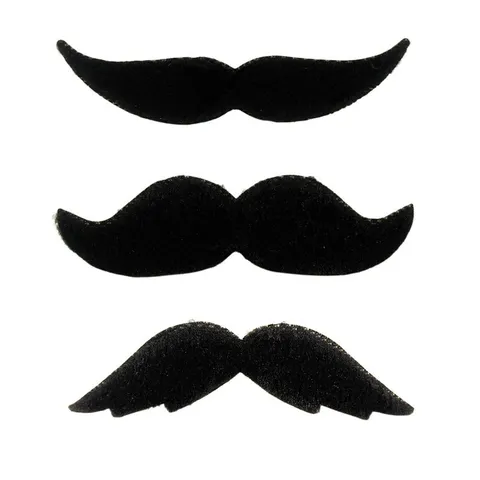 Baffi Finti Realistici Divertenti Per Uomo Donna Accessori Per Travestimento Da Festa Barba Di Simulazione Autoadesiva Nera