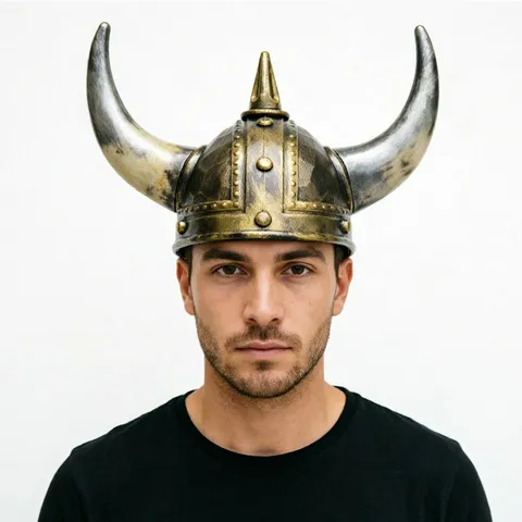 Viking Hoorn Hoed Piraten Krijger Helm Romeinse Plastic Piratenhoed Voor Halloween Podium Performance Cosplay Party Rekwisieten