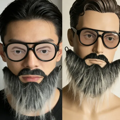 Halloween Party Divertente Barba Finta Occhiali Realistico Baffi Completi E Occhiali da Bulbo Oculare Divertenti