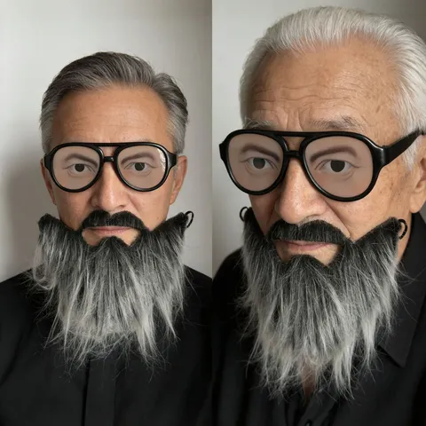 Halloween Party Divertente Barba Finta Occhiali Realistico Baffi Completi E Occhiali da Bulbo Oculare Divertenti