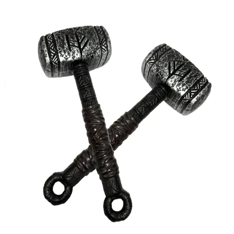 Halloween Πλαστικό Όπλο Hammer Zombie Thor Mjolnir Σκανδιναβικός Ρούνος Μαγικό Σφυρί για Φεστιβάλ Πάρτι Κοστούμι Παιχνίδι