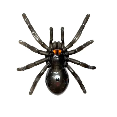 Halloween Plastic Glowing Spider Toy LED Light Up Prank Tricky Props Colorful Light Spider With Suction Cup For Party Decor
