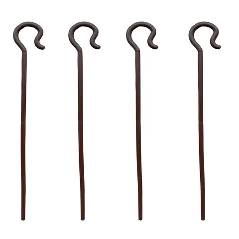 Egyptian Pharaoh Scepter Shepherd Staff Halloween Costume Prop Plastic Wood Grain Walking Stick For Cosplay Party Decoration