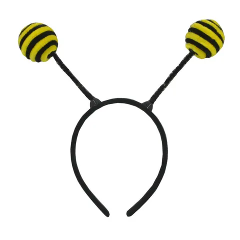 Cute Cartoon Animal Antenna Headband Soft Plush Pompom Insect Hairband Costume Party Props For Halloween Stage Performance Adults Kids Decorative Headwear