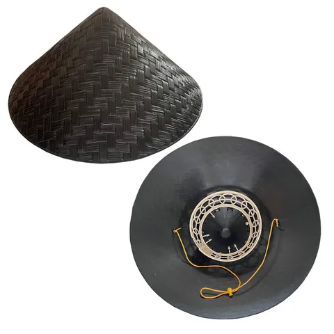 Traditional Dai Dance Bamboo Woven Cone Hat Ethnic Performance Prop For Stage Dance Show Decorative Woven Texture Sun Hat For Adults Kids