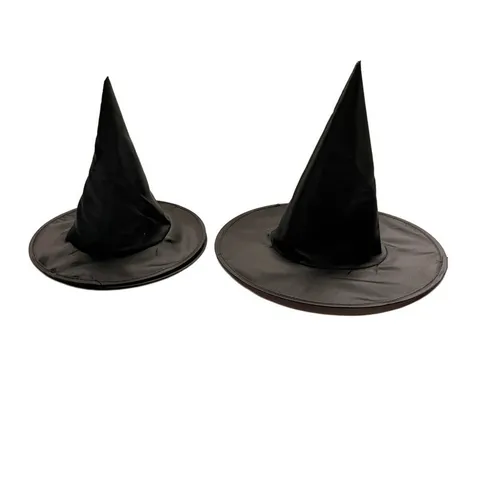 Sombrero de Bruja Negro Accesorios de Disfraces Tela Sombrero de Mago Puntiagudo para Decoraciones de Fiesta de Halloween Tocado de Novedad Decoración Festiva