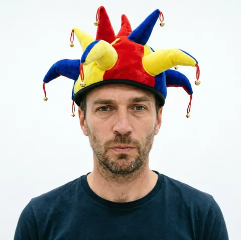 Funny Velvet Jester Hat Multicolor Color Block Festival Hat With Bells For Halloween Party Costume Headwear Stage Show Accessory