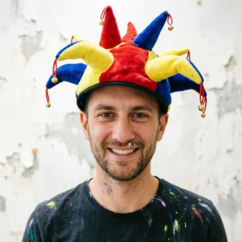 Funny Velvet Jester Hat Multicolor Color Block Festival Hat With Bells For Halloween Party Costume Headwear Stage Show Accessory