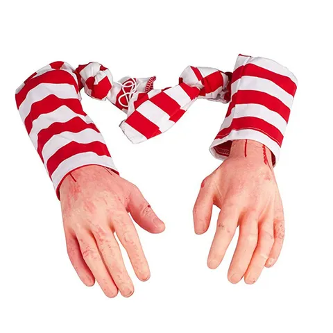 Halloween Bloody Broken Hand Decoration Pendant Realistic Fake Arm Haunted House Party Decor Props Scary Hanging Ornament