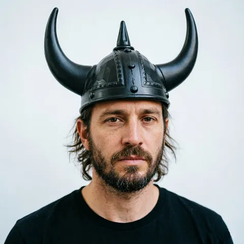 Viking Horn Helmet Halloween Costume Hat Props Pirate Warrior Helmet For Party Performance Adults Plastic Viking Hat