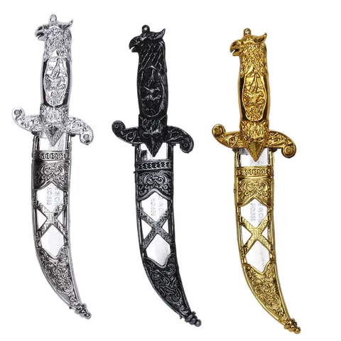 Plastic Phoenix Eagle Head Toy Dagger Retro Carved Pirate Knife For Kids Masquerade Performance Props Halloween Party Toy Weapon