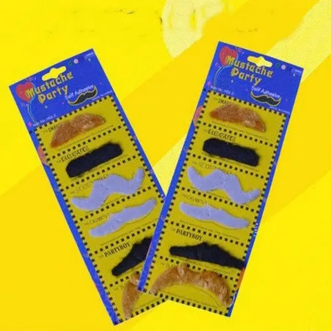 Set di Baffi Finti Divertenti di Halloween Barba in Flanella Autoadesiva per Mascherata Festa Cosplay Accessori