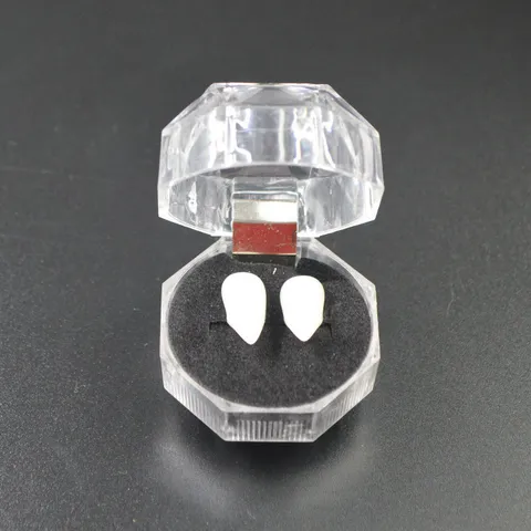 Halloween Vampire Fangs Cosplay Props Plastic Scary False Teeth With Adhesive For Party Costume Decoration White