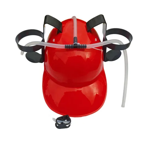 Creative Drinking Hat Beer Helmet Party Guzzler With Straw And Cup Holder For Bar Festival Outdoor Games Fun Novelty Hat