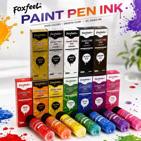 Paint Pen Ink Refill Large Capacity Waterproof Touch Up Marker Special Ink Bottle For Glass Ceramic Metal Wood