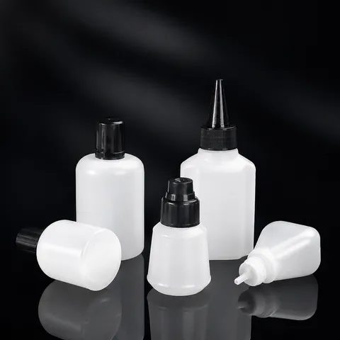 Refillable Marker Transparent Plastic Bottle PE Material Multi-Specification Ink Refill Sub-Bottling Container with Cap