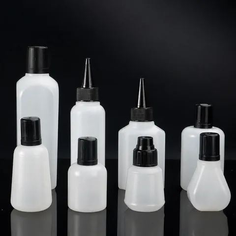Refillable Marker Transparent Plastic Bottle PE Material Multi-Specification Ink Refill Sub-Bottling Container with Cap