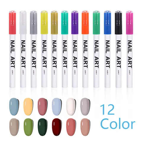 Professional Nail Art Graffiti Pen Quick Drying Dotting Line Drawing Marker DIY Manicure Tool Set Multi Color