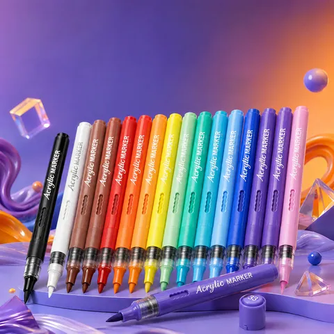 Set de Rotuladores Acrílicos de Líquido Directo Punta Suave para Dibujo y Arte