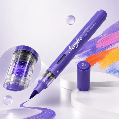Acryl Marker Stifte Set Weiche Pinselspitze Wasserdicht Schnelltrocknend Kunst Marker Für Malerei Zeichnung Schule Bürobedarf