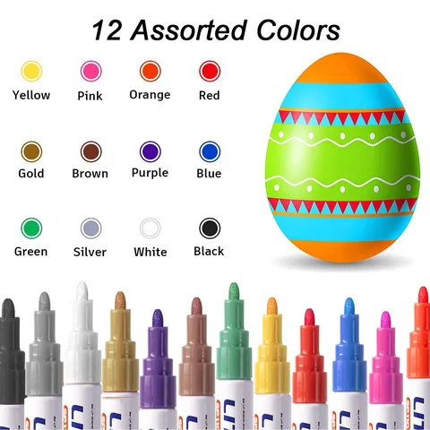 Waterproof Oil-Based Paint Marker Pen Permanent Metallic Marker For Car Tire Rock Glass Metal Ceramic Drawing Art Stationery
