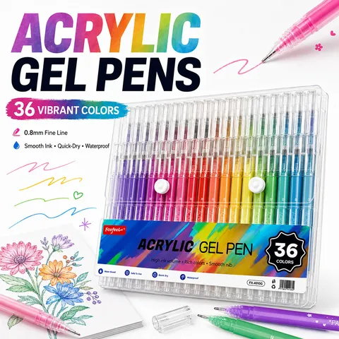 Kleurrijke Acryl Gelpennen Set Kinderen Graffiti Schilderpen Studenten Schrijven Notities Dagboek Pen