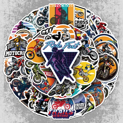 Αδιάβροχα Αυτοκόλλητα Motocross Decals Racing Extreme Sports Vinyl Sticker Assortment Για Αποσκευές Skateboard Κράνος DIY
