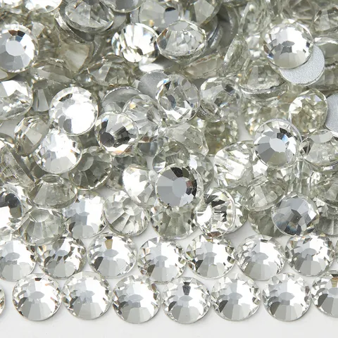 Glas Flachrücken Strasssteine Runde Kristall Strass Edelsteine Für Nagelkunst Handyhülle DIY Handwerk Kleidung Dekoration