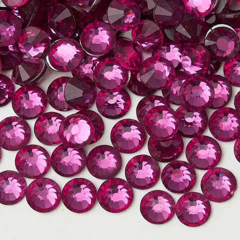 Colorful Glass Flatback Rhinestones Round Crystal Nail Art Gems Sparkly DIY Craft Decoration Shiny Loose Stones