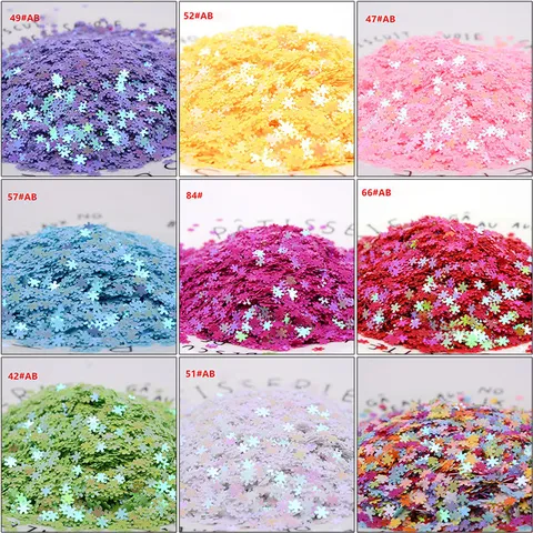 Laser Schneeflocke Nagel Pailletten Bunte Glitzer Flocken Holografische Glänzende Teile Für DIY Handwerk Nagelkunst Dekoration