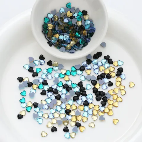 Heart Crystal Glass Hotfix Rhinestones Flatback Rhinestone Nail Art DIY Clothing Accessories Craft Decorations
