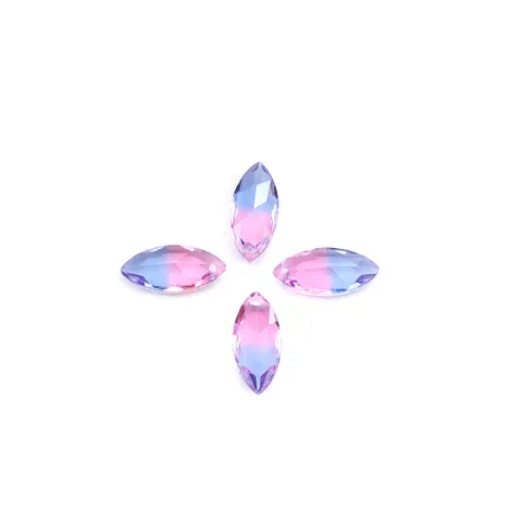 Strass in Vetro Marquise Sfumato Ciondoli Sfusi Accessori per la Creazione di Gioielli di Orecchini Pietre di Cristallo Multicolore