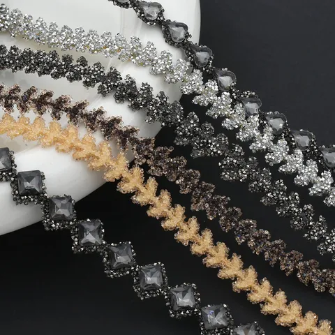 Garniture en Strass Adhésif Thermofusible Cristal Ceinture de Perçage Pour Accessoires de Vêtement DIY Décoration de Sac pour Femmes