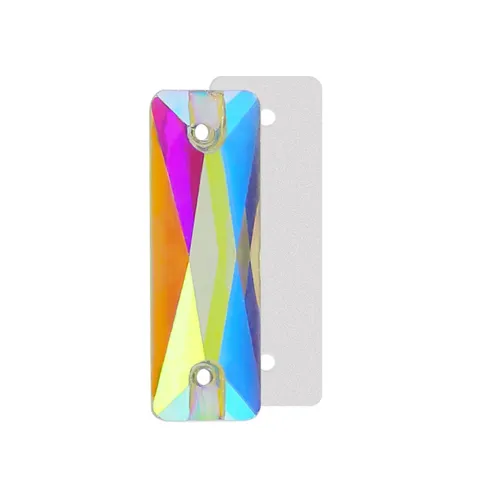 Rectangular Flatback Glass Rhinestones Sew On AB Crystal Stones For Wedding Dress Garment DIY Jewelry Making Craft