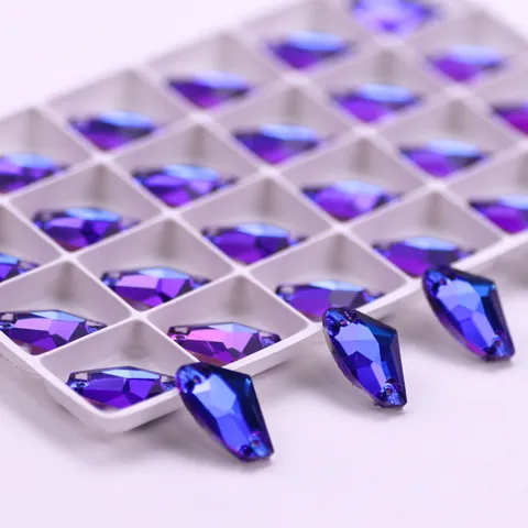 Glas Strass Kristal Bijl Vorm Plate Rug Naaien Op Stenen Voor DIY Kleding Accessoires Ambacht