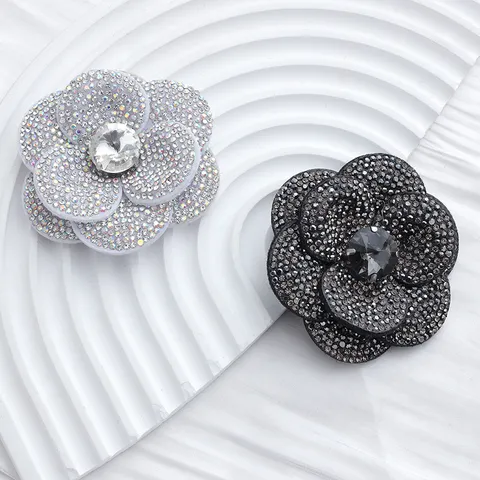 Sparkling Rhinestone Flower Shoe Charms DIY Hair Clip Accessories Crystal Bowknot Shoe Decoration