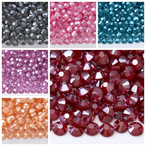 Flatback Glass Rhinestones Nail Art Crystals DIY Phone Case Decorative Gems Round Multi Faceted Craft Diamonds