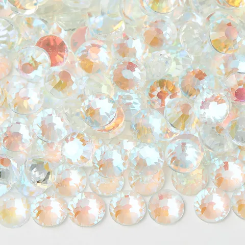 Colorful Aurora Flatback Glass Rhinestones Sparkly Craft Gems For DIY Nail Art Decoration