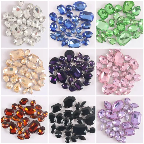 Glass Crystal Mixed Claw Rhinestones DIY Apparel Accessories Wedding Dress Sewing Rhinestone Embellishments