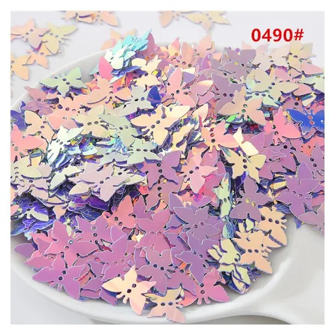 Colorful Butterfly Sequins Craft Flakes Glitter For Nail Art DIY Handmade Decoration Glass Resin Material