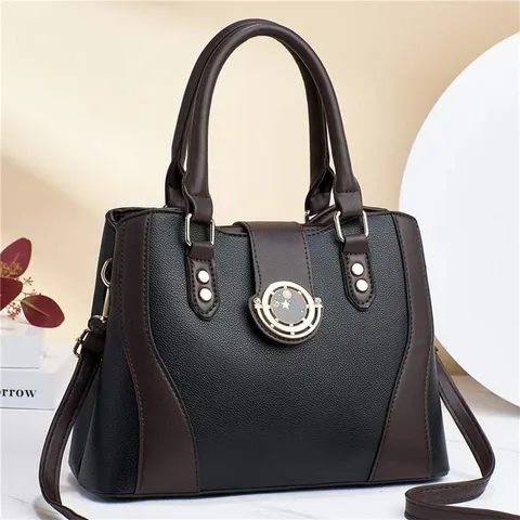 Women's Large Capacity Contrast Color Tote Bag Fashion Commuter Shoulder Handbag Casual EVA Top Handle Bag