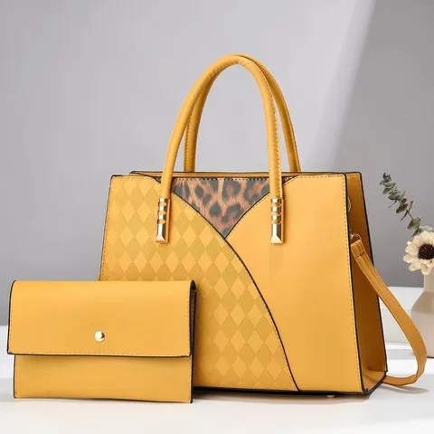 Women Large Capacity Tote Bag Fashion Splicing Mother And Child Bag Urban Minimalist EVA Handbag Casual Shoulder Bag
