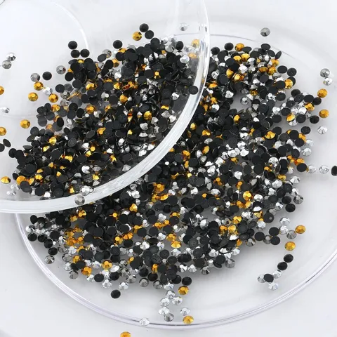 Resin Flatback Rhinestones Multi-Faceted Round Crystals For DIY Clothing Evening Dress Garment Accessories Craft Decor