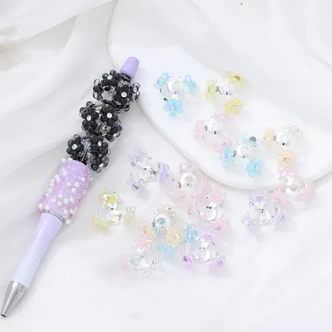 DIY Alloy Rhinestone Star Flower Bead Caps Jewelry Findings Loose Spacers Craft Accessories For Handmade Bracelet