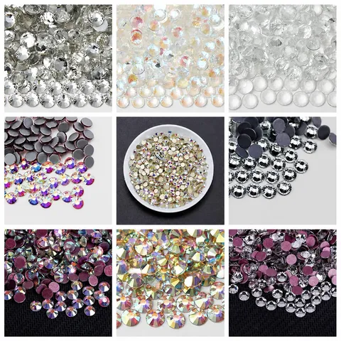Flatback Glass Rhinestones Non Hotfix Crystal Rhinestones For Nail Art And Clothing DIY Craft Accessories Decoration